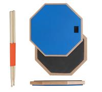 Compact 12 Inch Portable Drum Training Pad Set Includes Wooden Drumsticks and Protective Bag Drumming Rhythm Trainer