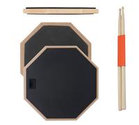 Compact 12 Inch Portable Drum Training Pad Set Includes Wooden Drumsticks and Protective Bag Drumming Rhythm Trainer