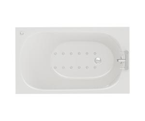 Compact 12 Jet Chrome Easifit Single Ended Spa Bath | White | Acrylic | 1200mm x 700mm