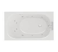 Compact 12 Jet Chrome Flat Jet Single Ended Whirlpool Bath | White | Acrylic | 1200mm x 700mm