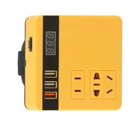 Compact 120W Voltage Converter 21V DC to 220V AC Adapter with Fast Charging for Laptop Phone GPS Outdoor Travel Red(A)