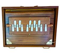 Compact 13-Inch SHRUTI BOX in 440 hz. Top-grade Teak Wood, Full Range, Deep Sound