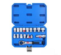 Compact 17-Piece Tool Set for Tight Spaces(17-piece Set) | for forged Cr-V alloy, polished finish, prevents fastener rounding, 17-piece assortment, for ideal for mechanics