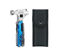 Compact 18 In 1 Multi Tool Kit Featuring Hammer Pliers Screwdriver For Outdoor Adventures And Home Repairs Blue Finish(blue)