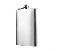 Compact 18oz Stainless Steel Flask for Whiskey Vodka Rum and Wine Rustproof Material with Tight Sealing Cap (10oz)