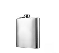 Compact 18oz Stainless Steel Flask for Whiskey Vodka Rum and Wine Rustproof Material with Tight Sealing Cap (4oz)