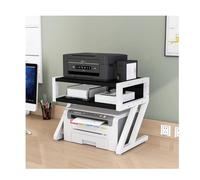 Compact 2-Tier Printer Stand with Steel Frame, Space-Sag Furniture for Printers, Copiers & Scanners, Ideal Shelf for Home & Use