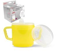 Compact 240ml Adult Sippy Cup with Dual Handles - Ideal for Limited Mobility, Handicapped, and Elderly Care - Assistive Sip Cups Cups for Elderly Care Drinking Mug/Drinking Cup/Non Spill Cup (Yellow)