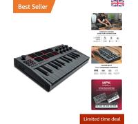 Compact 25-Key MIDI Controller with 8 Drum Pads & Native Instruments NKS
