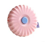 Compact 2m soft measuring tape with leather casing and precise metric scale, perfect for fabric measurements, body sizing, and multi purpose measuring needs (2 meters pink)