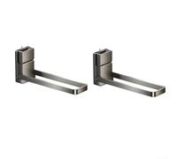 Compact 2pcs Towel Rack with Strong Suction Cups for Convenient Use in Various Settings (Grey)