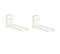 Compact 2pcs Towel Rack with Strong Suction Cups for Convenient Use in Various Settings (White)