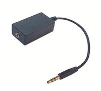 Compact 3.5mm Filter Adapter, Ground Loop Isolator Male to Female Fit for Car Stereo, Desktop and Tablet Playback, Black
