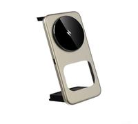 Compact 3 in 1 Foldable Wireless Charger, Magnetic Fast Charging Station for Phone, Watch and Earbuds, Travel Friendly Design, Grey (Gold)
