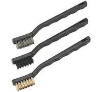 Compact 3-Pack Miniature Wire Brush Set For Precision Cleaning