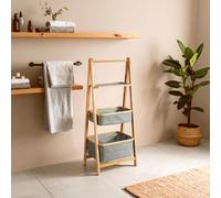 Compact 3 Tier Storage Unit, Foldable Design Slim Drawer Cabinet For Livingroom, Functional Storage Unit Premier Housewares Grey One Size