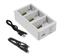 Compact 3-Way Station for Batteries with Fast Charging | Fast Speed with Sequential Charging and Battery Storage for Travel Charging Dock with Temperature