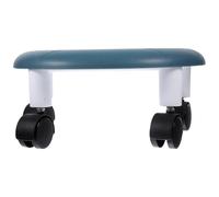 Compact 360° Swivel Rolling Stool - Portable Mini Foot Stool for Office Home & Bathroom Use - Blue Plastic Roller Seat for Adults Multifunctional Low Height Design