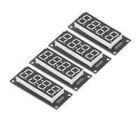 Compact 4 Digit Digital Tube LED Display Board, 7 Segments Clock Module TM1637 0.56in, Easy-to-Install, Long-Lasting (White MRA041B)