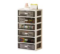 Compact 4-Layer Clear Plastic Storage Drawers Unit - Versatile Organizer for Office, Crafts & Home - Smooth Sliding Design, Easy Access, Space-Saving Solution
