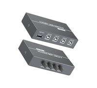 Compact 4 Port USB Switcher Printer Scanner Hub 480Mbps 30V Overvoltage Auto Standby Aluminum USB Center