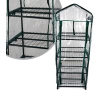 Compact 4 Tier Greenhouse With Transparent Cover Mini Vertical Greenhouse For Patio Balcony Or Garden Plant Shelves