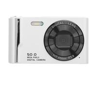 Compact 4K 50MP Digital Camera HD 16x Digital Zoom 2.8 Inch LCD Screen Anti Shake Autofocus Camera with Flash for Travel (White)