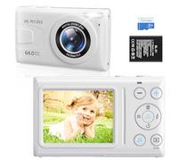 Compact 4K Digital Camera for Kids, 64MP Autofocus Camera for Photography and Video with 18X Digital Zoom 32GB TF Card, Classic Camera for Boys Girls Students Gift