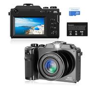Compact 4K Digital Camera for Photography: 48MP Digital Camera with 16X Digital Zoom, Auto Focus Cameras with 32GB TF Card, Dot Camera and Shutter Release for Beginners Gift