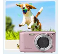 Compact 4K Digital Camera for with 58MP HD IPS Screen 16X M Autofocus Ket-Sized for Travel Photography Vlogging e (Pink)