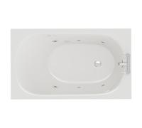 Compact 6 Jet Chrome Flat Jet Single Ended Whirlpool Bath | White | Acrylic | 1200mm x 700mm