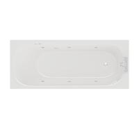 Compact 6 Jet Chrome Flat Jet Single Ended Whirlpool Bath | White | Acrylic | 1500mm x 700mm