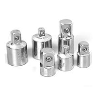 Compact 6 Piece Drive Socket Reducer Set for Air Ratchet Includes Adapters for 1/2, 3/8, and 1/4 Inch Sizes (1pc 1/4'' to 3/8'' Socket Adapter)