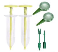 Compact 6-Piece Sowing Tool Set Designed for Small-Space Gardening Including Balcony Indoor and Container Projects (Yellow)