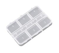 Compact 6 Section Organizers for Nails Art Equipment Small Object Storage Home Office Use Lightweight Travel Nails Tool Case