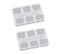 Compact 6 Section Organizers for Nails Art Equipment Small Object Storage Home Office Use Lightweight Travel Nails Tool Case