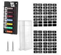 Compact 6 Way Blade Fuse Block Featuring LED On/Off Indicator And Moisture Resistant Enclosure For 12V Systems(B With Lights)