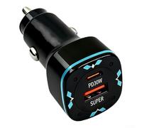 Compact 60W Car Charger for 12V 24V Vehicles(black)