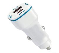 Compact 60W Car Charger for 12V 24V Vehicles(white)
