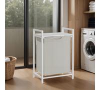 Compact 65L Laundry Basket with Slatted Shelf