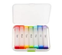 Compact 7 Day Pills Box Daily Use Smartly Designed 7 Day Pills Container Organizers for Easy Medication Management Holder