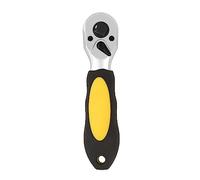 Compact 72 Tooth Dual Head Ratchet Wrench Hardened Chrome Vanadium Alloy Steel 1/4" 3/8" 1/2" Socket Wrench Straight Auto Repair Anti-Slip Handle