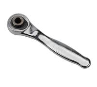 Compact 72-Tooth Ratchet Wrench - 1/4" (6.35 mm) Hex Drive, Bidirectional Adjustment, Magnetic Interface, Silver Alloy Hand Tool for Confined Areas