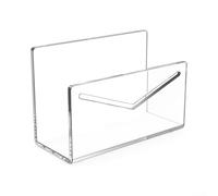 Compact Acrylic Letter Rack Mail Sorter with Anti Slip Pads, Transparent Envelope Organizer for Efficient Mail Management in Office and Home (transparent)