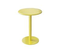 Compact Adjustable Bistro Table 39.9 cm Round Blue Metal Iron Design Ideal for Pub Kitchen Living Room Small Spaces Apartment Furniture Height 56/61 cm