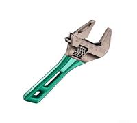 Compact Adjustable Wrench with 46mm Maximum Opening Chromium Vanadium Steel Construction and Non Slip Grip for Control (C 8inch)