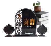 Compact Advent Signs, Middle Eastern Holiday Decor, Acrylic Calendar Decoration with Elegant Finish, Desktop Advent Display, Festive Tabletop Sign with Modern Design, Dining Table Accent for Home