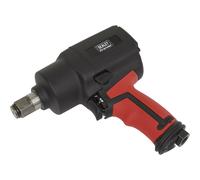 Compact Air Impact Wrench - 3/4 Inch Sq Drive - Twin Hammer - 3-Speed Selector