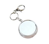 Compact Alloy Ashes Holder Keychain For Smokers On The Go Ashtray Charm Holder Smokings Box Pendant Keyring Smokeless Ashtray