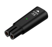 Compact Aluminum Alloy Type-C Shaver Charging Adapter, Black